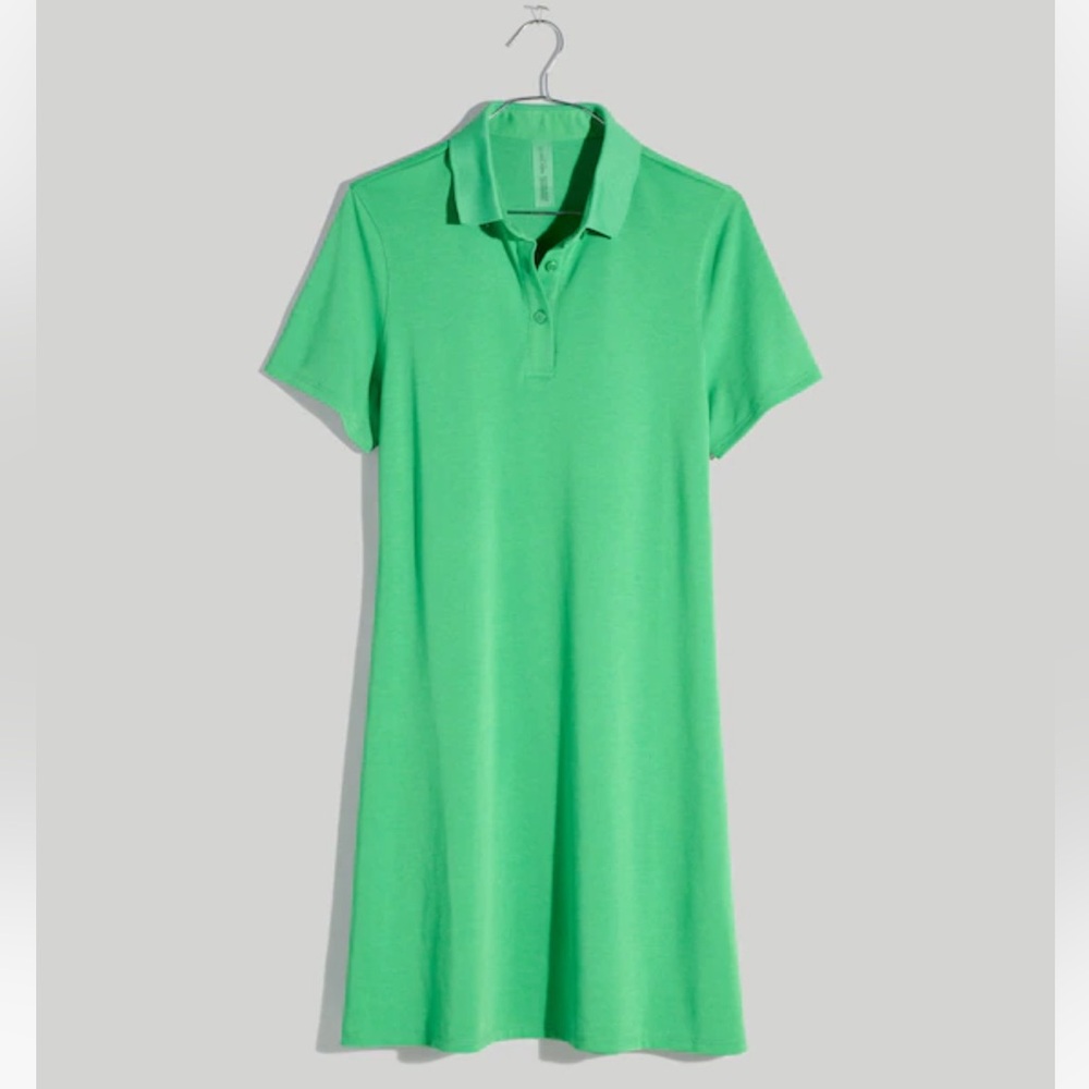 Outdoor Voices Kelly Green Birdie Polo Dress